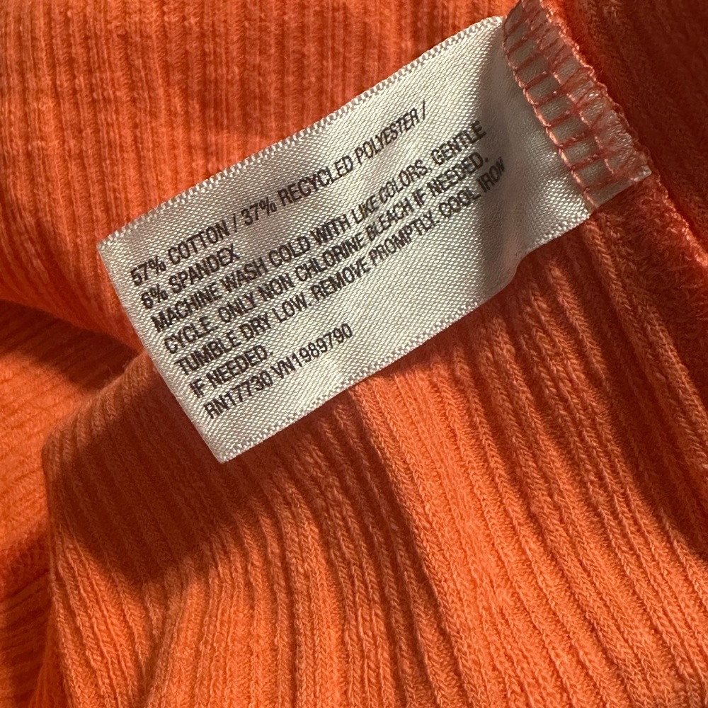 Universal Thread Women's Coral Ribbed Tee - Picture 4 of 4